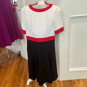 Red white and black dress with Shapeware